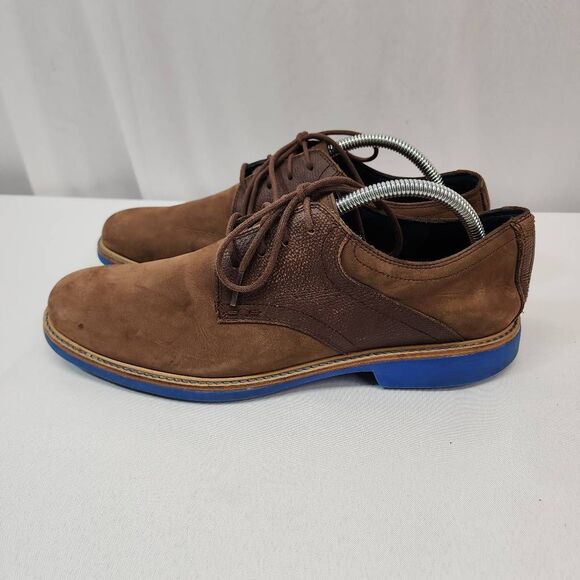 Cole Haan Brown Oxfords with Blue Sole - Picture 6 of 10